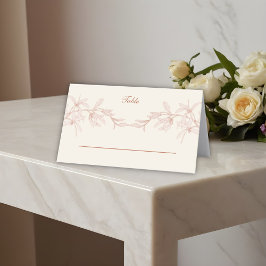 Zeitlose Blume Hochzeit Platzkarte