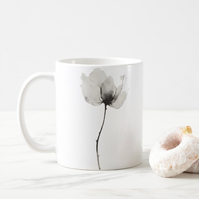 Zeitlose Blume Kaffeetasse (Mit Donut)