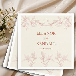 Zeitlose Blume Monogram Wedding Serviette