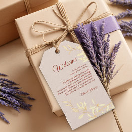 Zeitlose blumengeschichtliche Hochzeit Geschenkanhänger