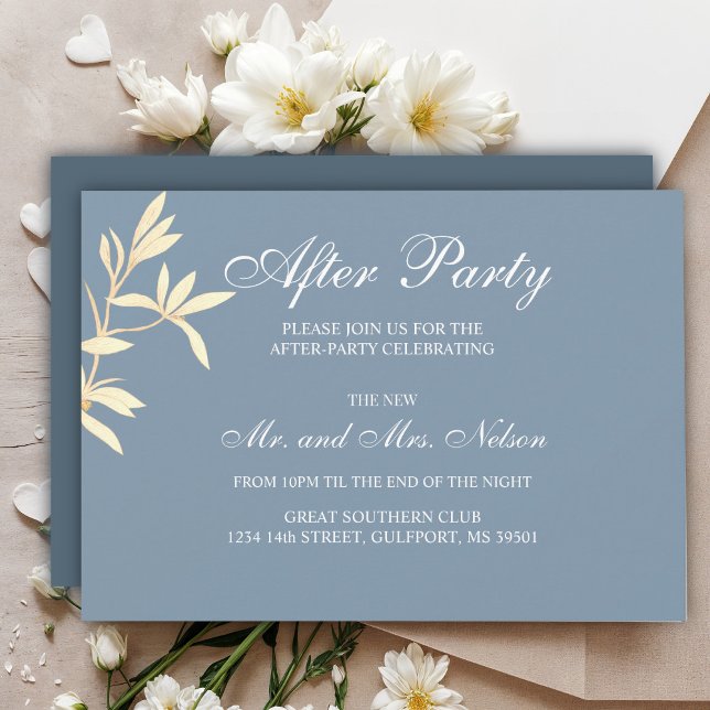 Zeitlose BlumenSymphonie Hochzeit nach dem Party Einladung (Von Creator hochgeladen)