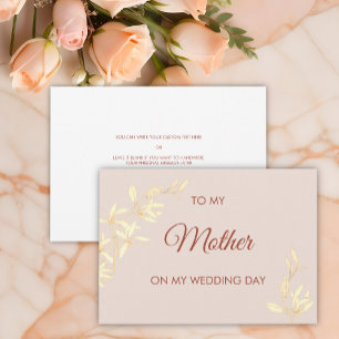Zeitlose Blüte für meine Mutter an meinem Hochzeit Einladung
