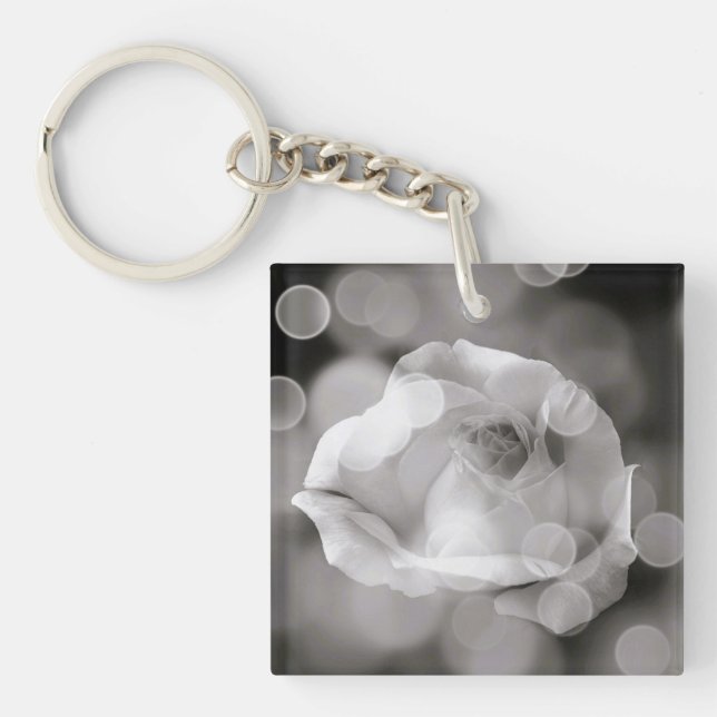 Zeitlose Elegance - Akryllische Schlüsselring (Vorderseite)