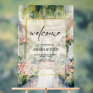Zeitlose Elegance Hochzeit Akryllisches Zeichen -  Acrylschild