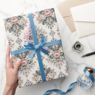 Zeitlose elegante botanische Medaillons Geschenkpapier