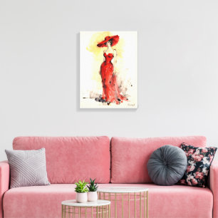 Zeitlose Eleganz – Abstrakte Frauenporträt-Kunst Leinwanddruck