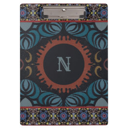 Zeitlose Eleganz Traditionelles Stoffmonogramm Klemmbrett