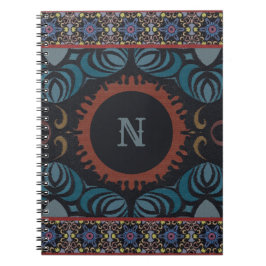 Zeitlose Eleganz Traditionelles Stoffmonogramm Notizblock
