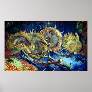 Zeitlose Eleganz: Van Gogh's verwitterte Sonnenblu Poster