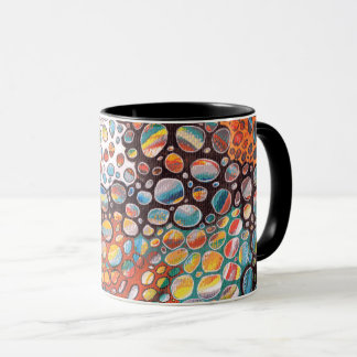Zeitlose farbenfrohe Kieselsteine Original-Kunstwe Tasse