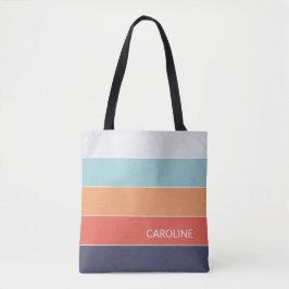 Zeitlose farbenfrohe Sommer Streifen Art Muster Tasche