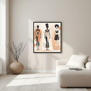 Zeitlose Form – Minimalistische feminine Kunst II Poster