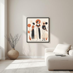 Zeitlose Form – Minimalistische feminine Kunst Poster