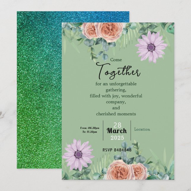 Zeitlose Freundschaft Einladung (Vorne/Hinten)