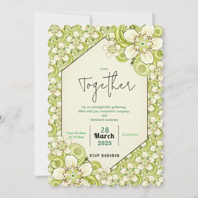 Zeitlose Freundschaft mit Liebe Einladung (Vorderseite)