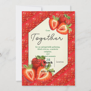 Zeitlose Freundschaft mit Strawberry Einladung