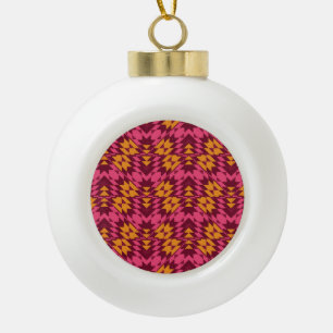 Zeitlose Geometrie: Nahtloses Muster Keramik Kugel-Ornament