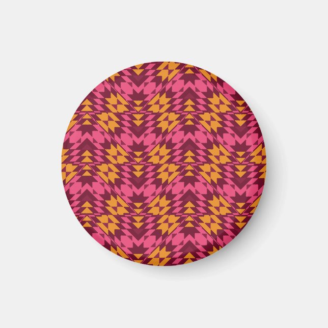 Zeitlose Geometrie: Nahtloses Muster Magnet (Vorne)