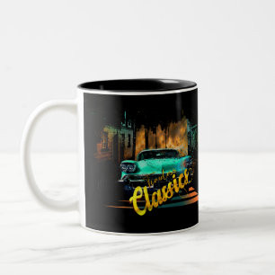 Zeitlose Klassiker Retro Auto Zweifarbige Tasse