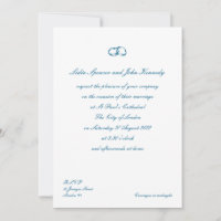 Zeitlose klassische britische Hochzeitseinladung