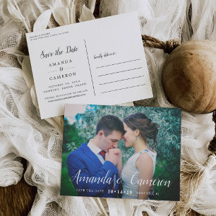 Zeitlose Liebe FOTO SAVE THE DATE Ankündigungspostkarte