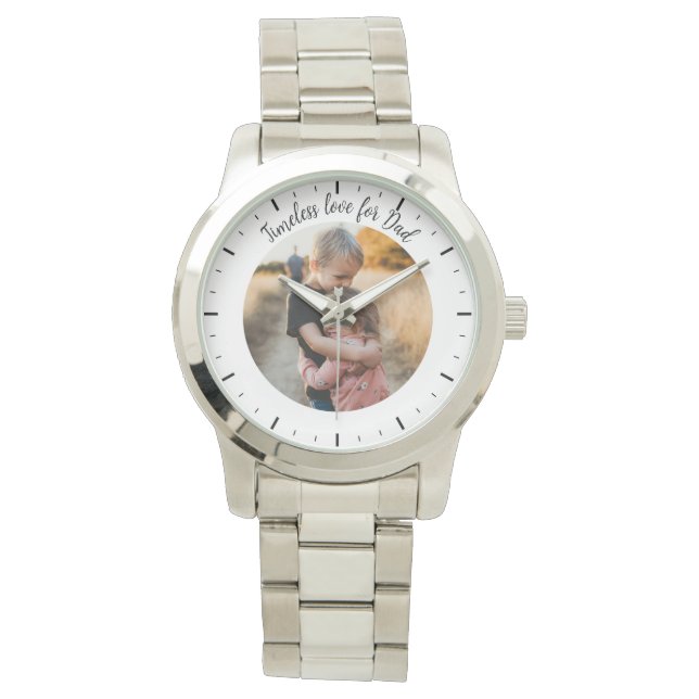Zeitlose Liebe für Vater Armbanduhr (Vorderseite)