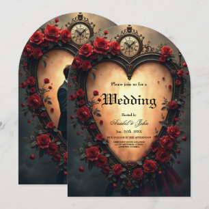 Zeitlose Liebe – Victorian Gothic Hochzeitskollekt Einladung