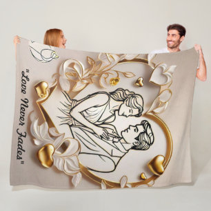 "Zeitlose Liebesschätze" Fleecedecke
