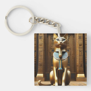 Zeitlose Majestät: Die goldene ägyptische Pharao-K Schlüsselanhänger