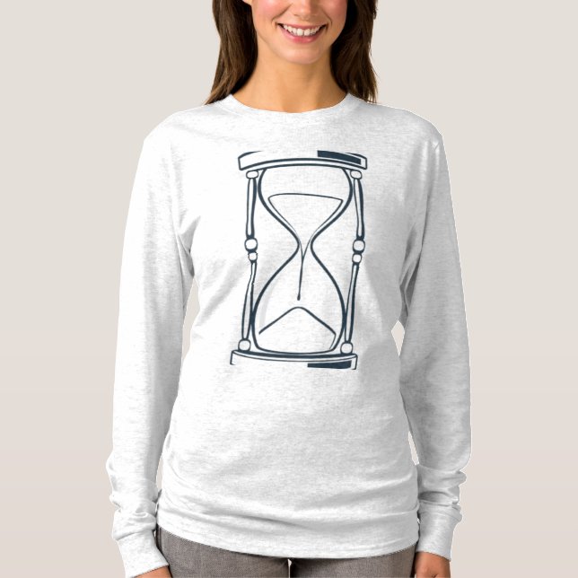 Zeitlose Momente Stundenglasdesign" T-Shirt (Vorderseite)