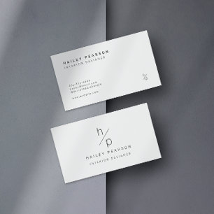 Zeitlose Monogramm: Minimalistische Chic auf knack Visitenkarte