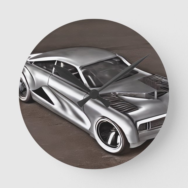 Zeitlose Motivation: Automotive Elegance Wall Cloc Runde Wanduhr (Vorderseite)