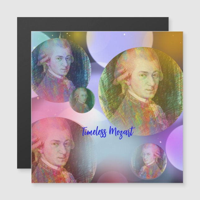Zeitlose Mozart-Musik Magnetkarte (Vorne/Hinten)