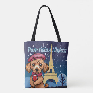 Zeitlose Nächte! Niedliche Poodle-Tasche Tasche