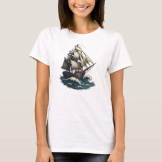 Zeitlose Reise - Vintage Segelträume T-Shirt