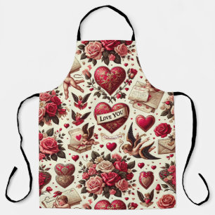 Zeitlose Romantik: Ein klassisches Valentinstag-Pa Schürze