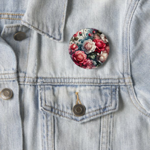 Zeitlose Rose Floraler Charme Button