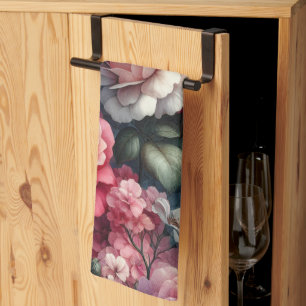Zeitlose Rose Floraler Charme Geschirrtuch