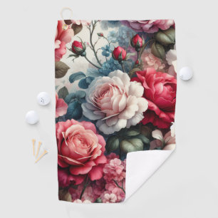 Zeitlose Rose Floraler Charme Golfhandtuch