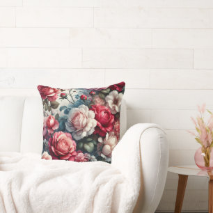 Zeitlose Rose Floraler Charme Kissen