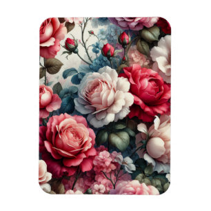 Zeitlose Rose Floraler Charme Magnet