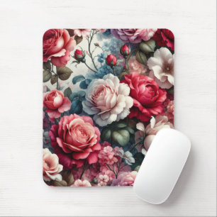 Zeitlose Rose Floraler Charme Mousepad