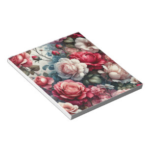 Zeitlose Rose Floraler Charme Notizblock