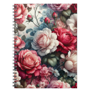 Zeitlose Rose Floraler Charme Notizblock