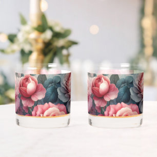 Zeitlose Rose Floraler Charme Whiskyglas