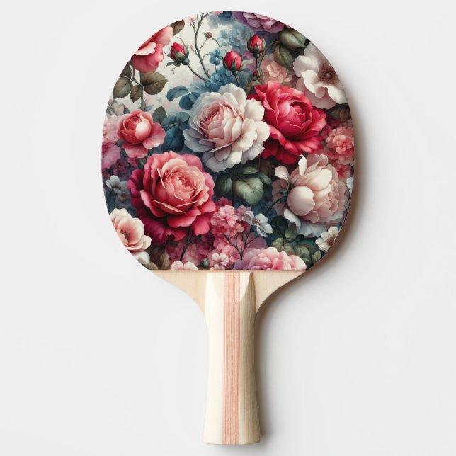 Zeitlose Rose Tischtennis Schläger (Vorderseite)