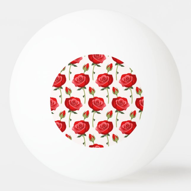 Zeitlose Rose Tischtennisball (Vorderseite)