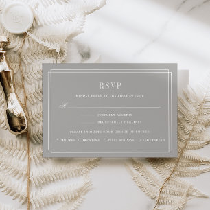 Zeitlose RSVP-Karte mit Speisekarte   Griechenland RSVP Karte
