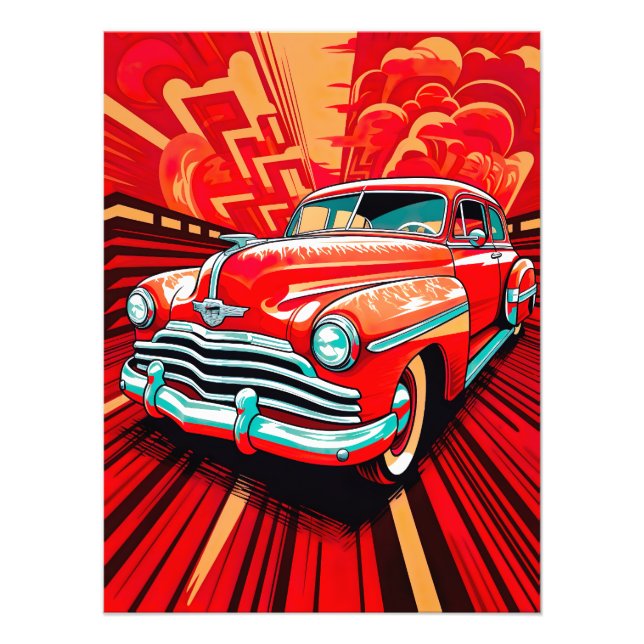Zeitlose Schätze Oldtimer Fotodruck (Vorne)