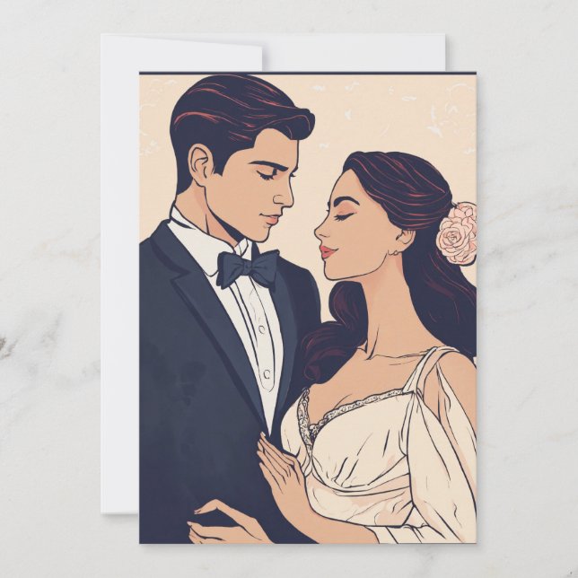 Zeitlose Schätze: Unterschrift Hochzeitseinladung Einladung (Vorderseite)